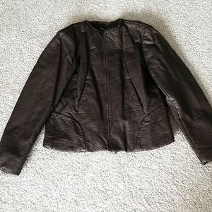 Brown Faux leather jacket